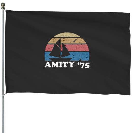 Discover Amity '75 - The Summer of Great White Shark Jaws House Flags