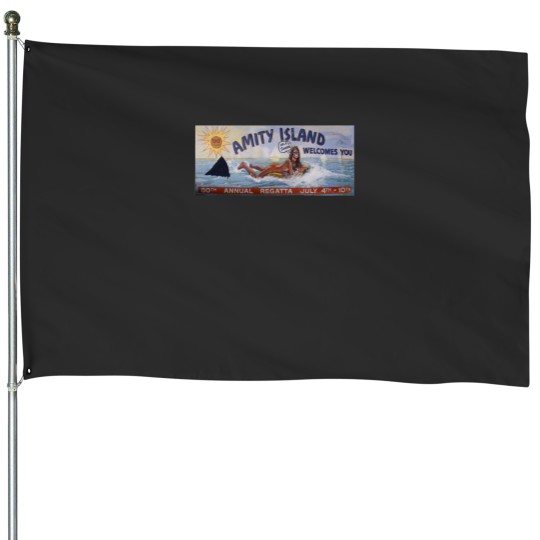 Discover Welcome To Amity Island House Flags