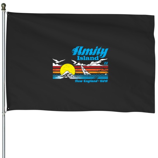 Discover Amity Island Essential House Flags