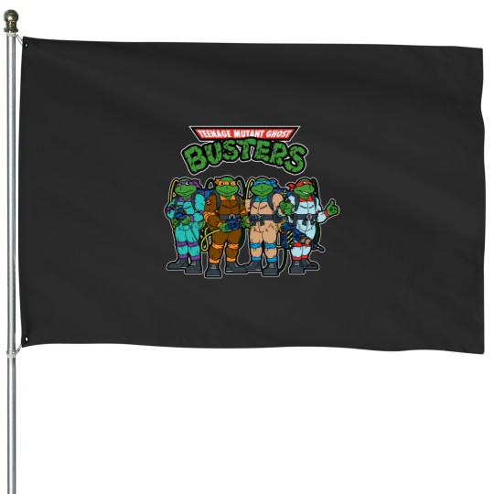 Discover Teenage Mutant Ghosts Busters House Flags
