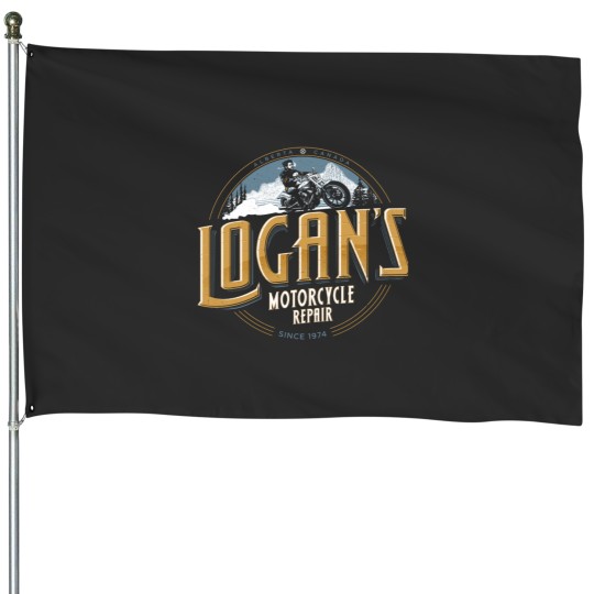 Discover Logan's Motorcycle Repair House Flags