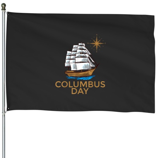 Discover Columbus Day Christopher Columbus Day House Flags TShi House Flags