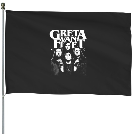 Discover Greta Van Fleet Tour 2024 House Flags, Classic 90s Greta Van Fleet House Flags