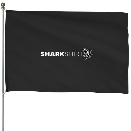 Discover Shark Shirt White Type House Flags