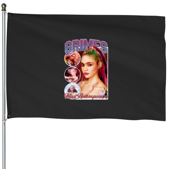 Discover Grimes Vintagess 90s BOOTLEG Style Essential Essential House Flags