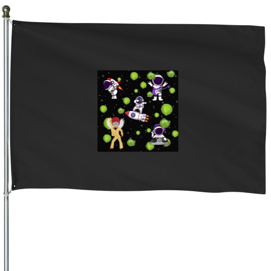 Discover Spaceman Rocket1 On My Back. Active House Flags