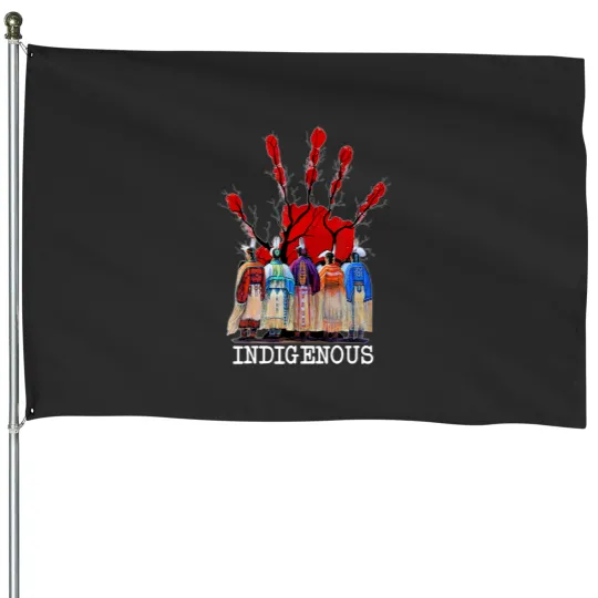 Discover Native American Indigenous Red Hand House Flag