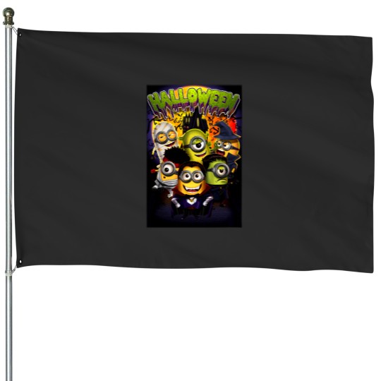 Discover Unisex Halloween Minions Jersey Short Sleeve House Flags