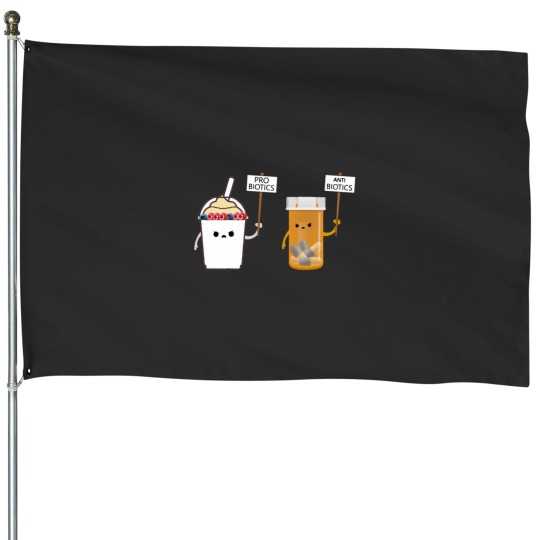 Discover Probiotic - Antibiotic Sciences Themed House Flags