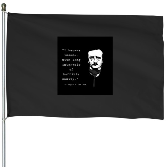 Discover Edgar Allan Poe Quote Insanity Sanity House Flags