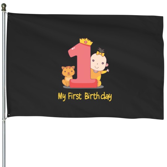 Discover My first birthday House Flags
