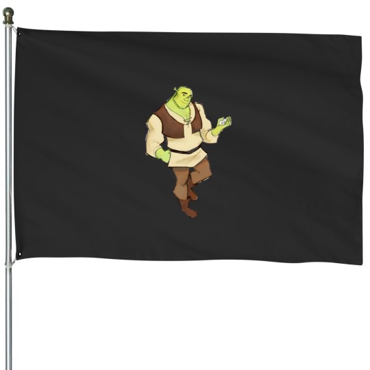 Discover Cool Shrek House Flags