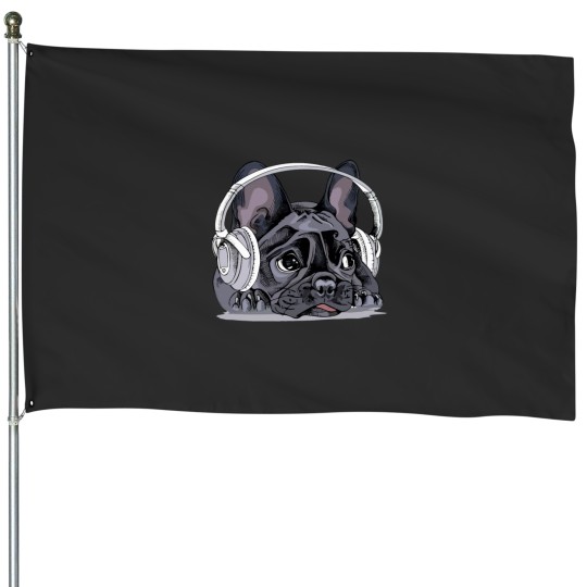 Discover French Bulldog Puppy Active House Flags