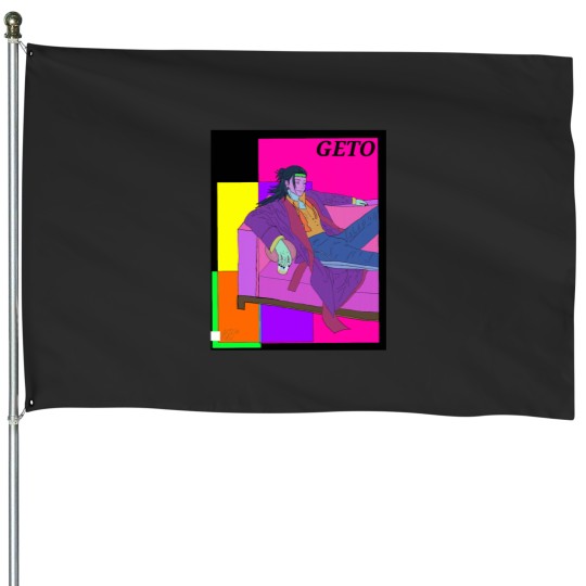 Discover Neon Lounging Geto House Flags
