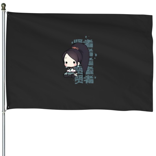 Discover Sage Valorant House Flag - Cute Chibi Agent Gamer Gift