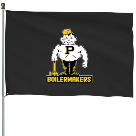 Discover Vintage Boilermaker mascot - Purdue - House Flags