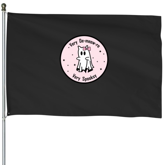 Discover Very Demeowre Very Spooksy Cat Ghostt 227 House Flags