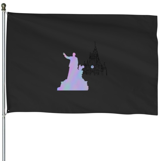 Discover 50th anniversary castle and statue House Flags