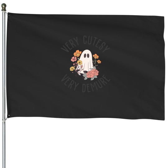 Discover Very Cutesy Very Demure Hallowee Ghostt 832 House Flags