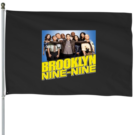 Discover Brooklynss nine nine cast and logo Essential House Flags