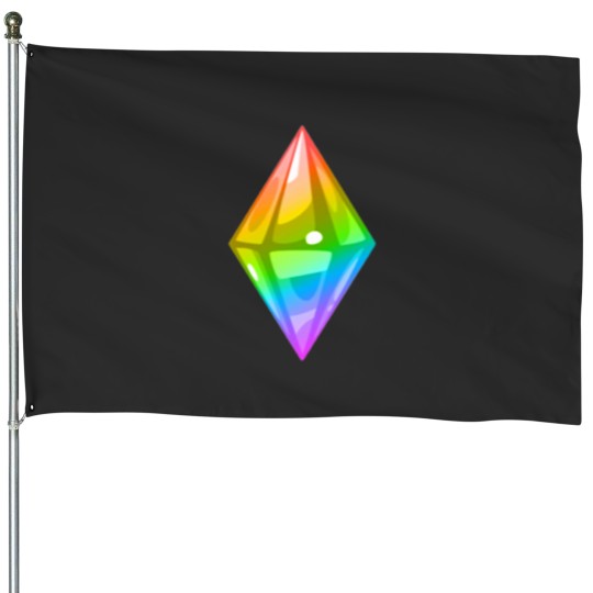 Discover rainbow plumbob House Flags