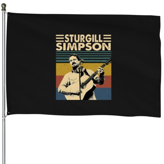 Discover Sturgill Simpson Retro Vintage Unisex House Flags, Sturgill Simpson Music House Flags