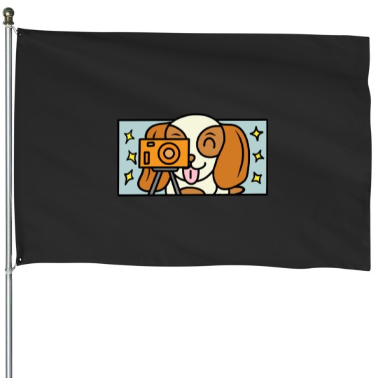 Discover Basset Hound Cute basset hound House Flags