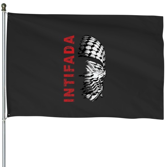 Discover Palestinian Resistance Palestine Solidarity and Freedom Support Design red House Flags