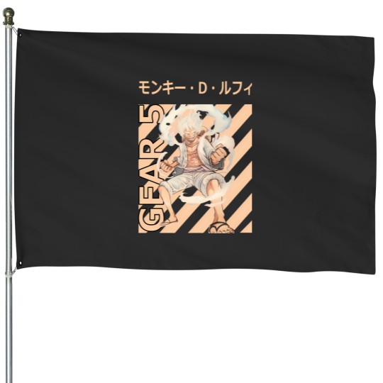 Discover Gear 5 Luffy Character House Flags