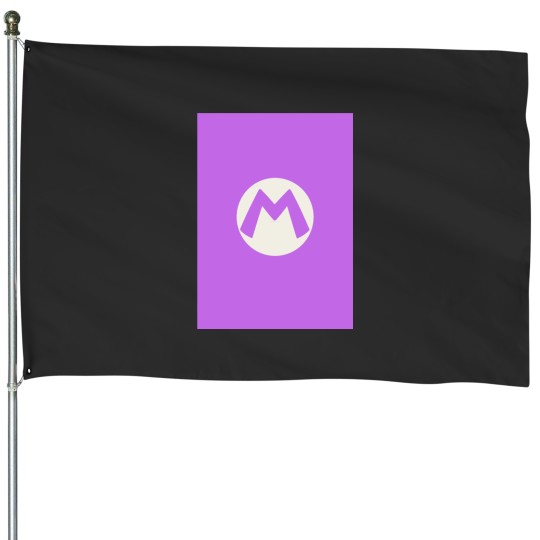 Discover letter m purple Graphic House Flags