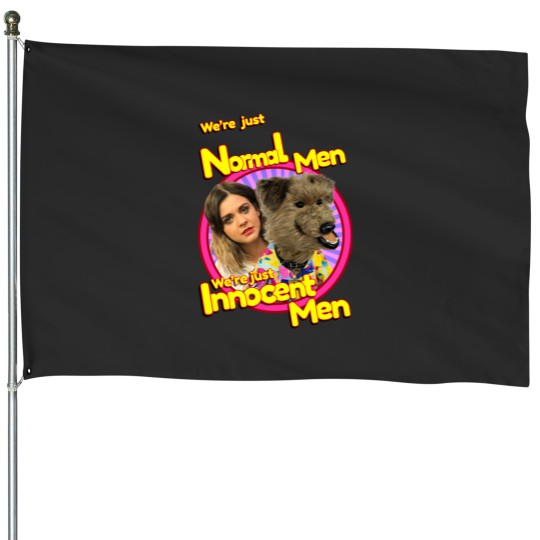 Discover NORMAL MEN INNOCENT MEN alternative version House Flags