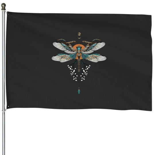 Discover Dragon Fly Tattoo House Flags