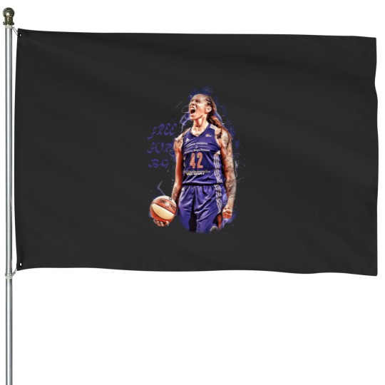 Discover Brittney Griner gratuit pour B.G Joueur de basket-ball américain Support gratuit Brittney Griner Ess House Flags