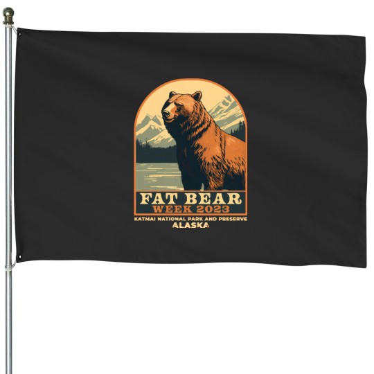 Discover fat bears week - vintage emblem 2024 House Flags