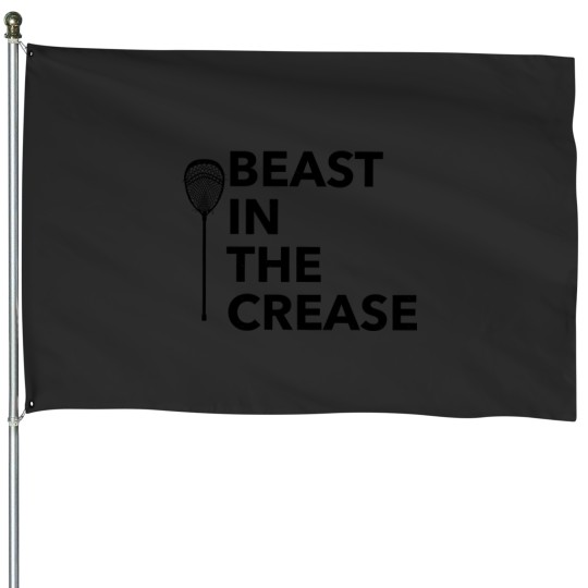 Discover Lacrosse Goalie Beast In The Crease House Flags