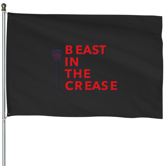 Discover Lacrosse Goalie Beast In The Crease House Flags