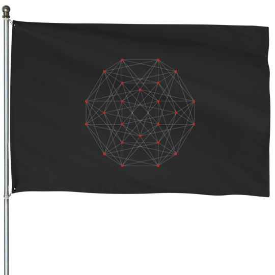 Discover 24 Cell Polytope House Flag