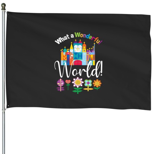 Discover What a Wonderful World Fitted House Flags