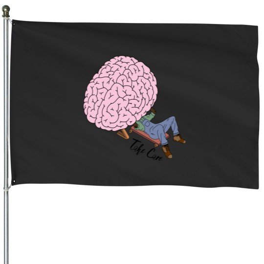 Discover Mental Health Take Care House Flags