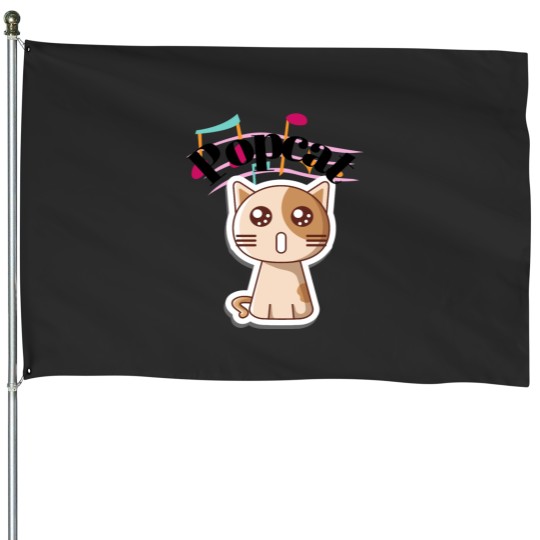 Discover Popcat Essential House Flags