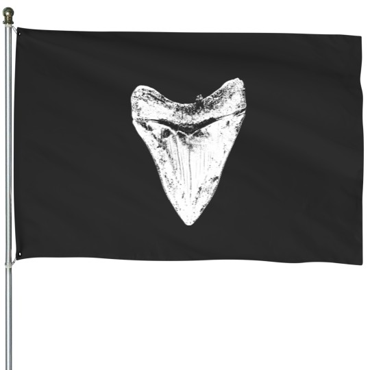 Discover Megalodon Shark Tooth Essential House Flags