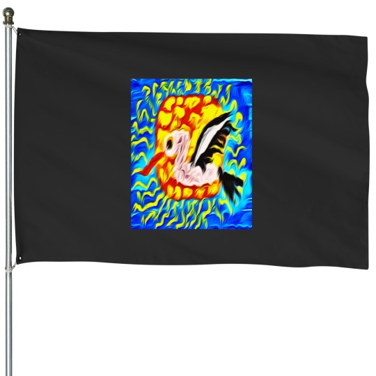 Discover The Flying Pelican! House Flags
