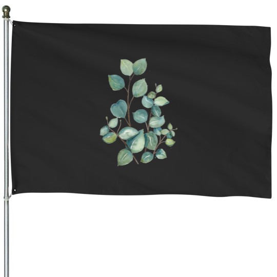 Discover Eucalyptus Leaves House Flags