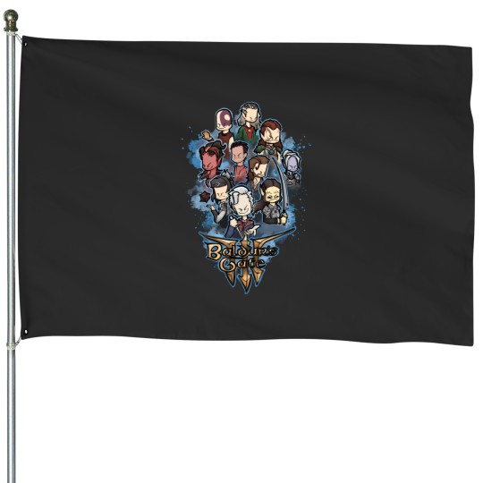 Discover Baldurs gate full party House Flags