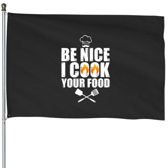 Discover Funny Chef Art For Men Women Restaurant Cooking Food Lover House Flags