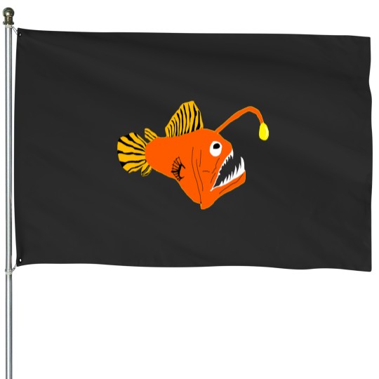 Discover Anglerfish Deep Sea Creatures Angler Fish Sea Monster House Flags