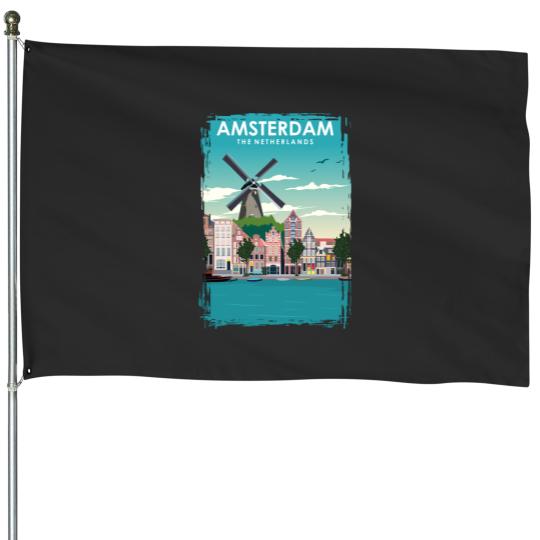 Discover Amsterdam Travel House Flags