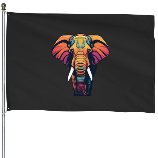 Discover Graphic Elephant House Flags
