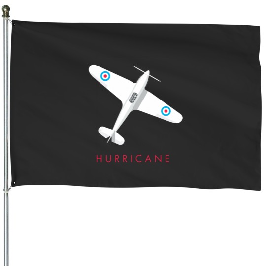 Discover Hurricane WWII Fighter Aircraft - Crimson.png House Flags