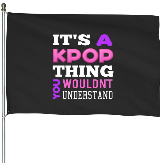 Discover A KPOP THING - BLACK House Flags